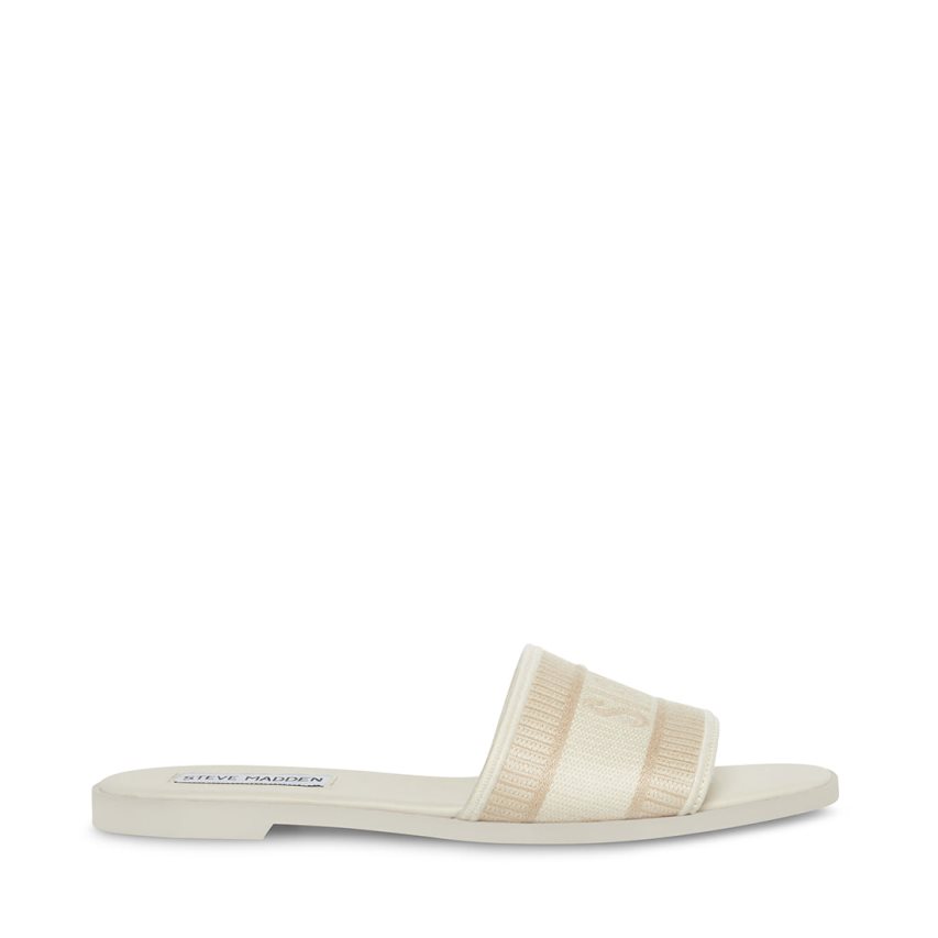 Sandalias de Diapositivas Steve Madden Knox Mujer Beige | ES KS614E